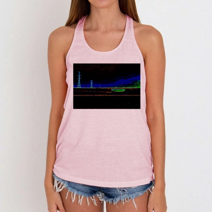 City Bridge Women's Knotted Racerback Tank