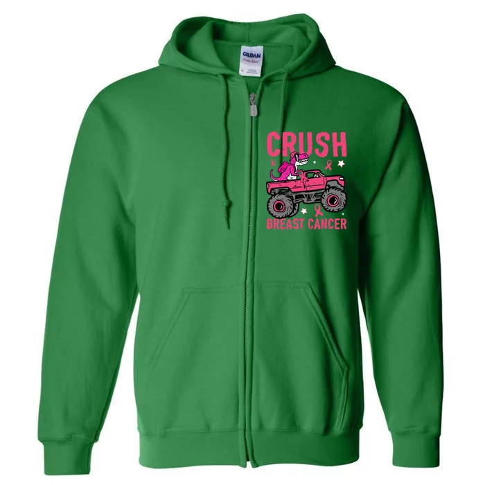 Crush Breast Cancer Awareness Monster Truck Full Zip Hoodie