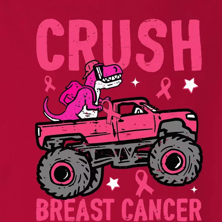 Crush Breast Cancer Awareness Monster Truck Toddler Long Sleeve Shirt