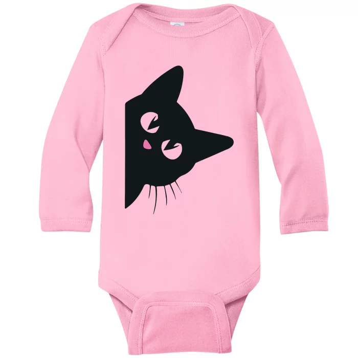 Cute Black Cat Halloween Costume Kitten Adult Baby Long Sleeve Bodysuit