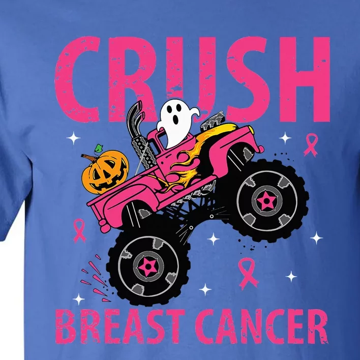 Crush Breast Cancer Awareness Monster Truck Halloween Tall T-Shirt