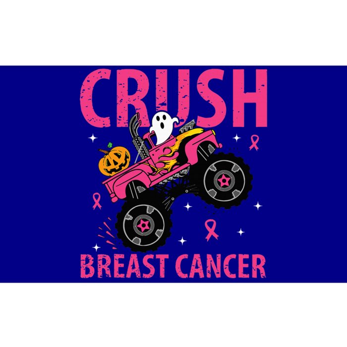 Crush Breast Cancer Awareness Monster Truck Halloween Bumper Sticker