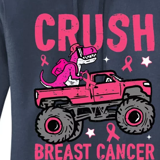 Crush Breast Cancer Awareness Monster Truck Women's Pullover Hoodie