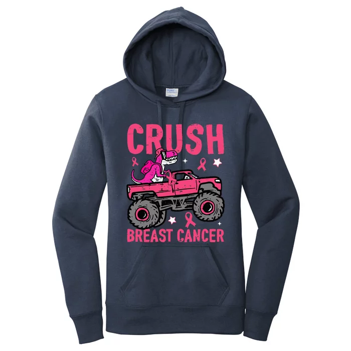 Crush Breast Cancer Awareness Monster Truck Women's Pullover Hoodie