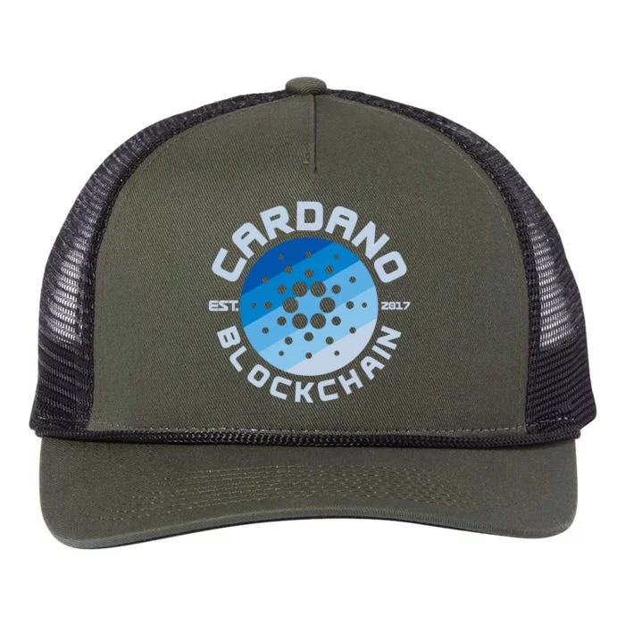 Cardano Blockchain Cryptocurrency Est 2017 Retro Rope Trucker Hat Cap