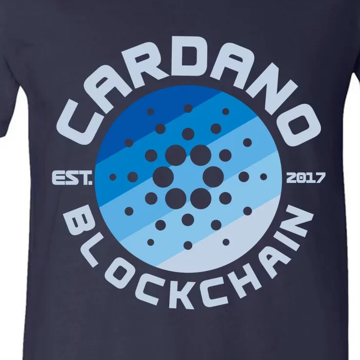 Cardano Blockchain Cryptocurrency Est 2017 V-Neck T-Shirt