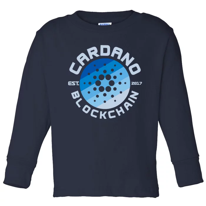 Cardano Blockchain Cryptocurrency Est 2017 Toddler Long Sleeve Shirt