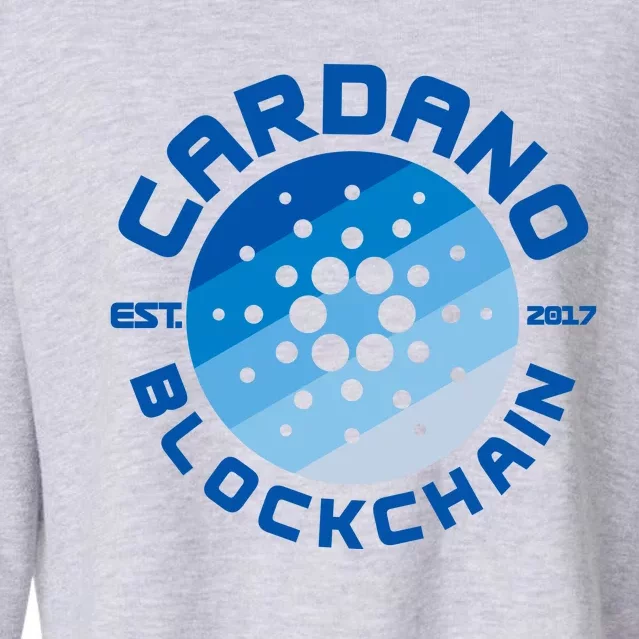 Cardano Blockchain Cryptocurrency Est 2017 Cropped Pullover Crew