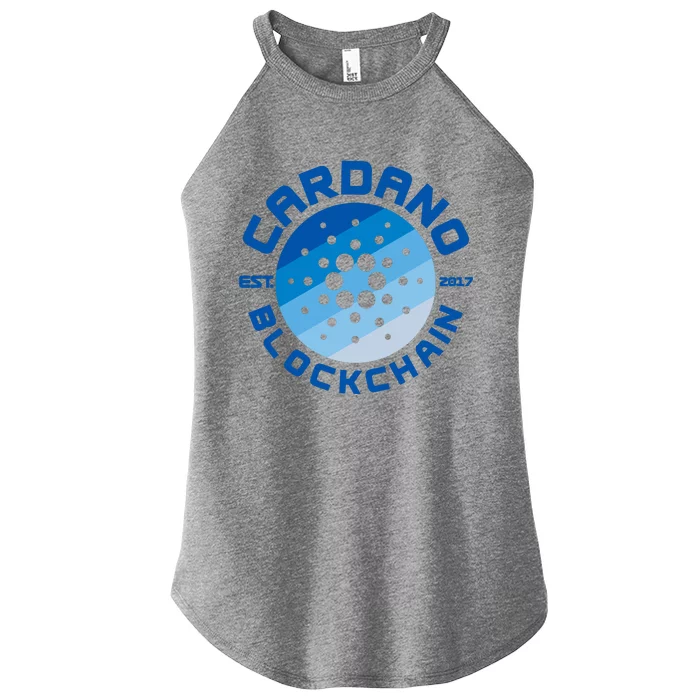 Cardano Blockchain Cryptocurrency Est 2017 Women’s Perfect Tri Rocker Tank