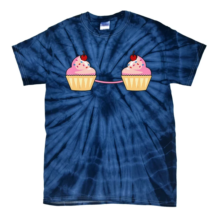 Cupcake Bra Costume Cute Easy Food Halloween Gift Tie-Dye T-Shirt