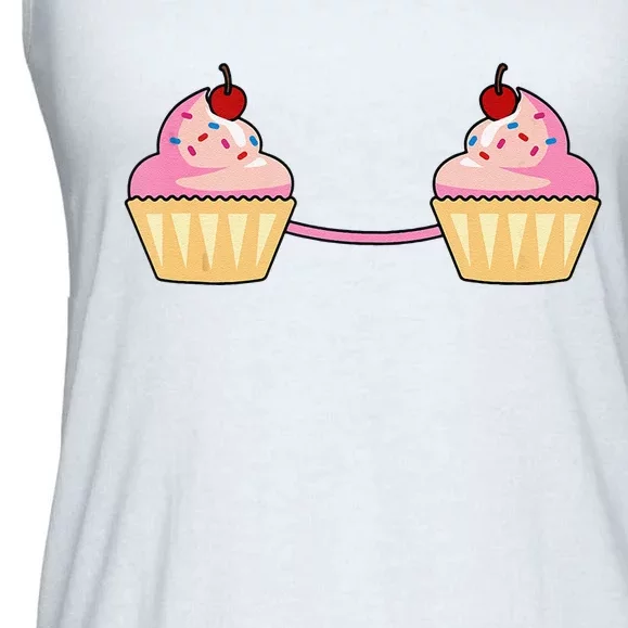 Cupcake Bra Costume Cute Easy Food Halloween Gift Ladies Essential Flowy Tank