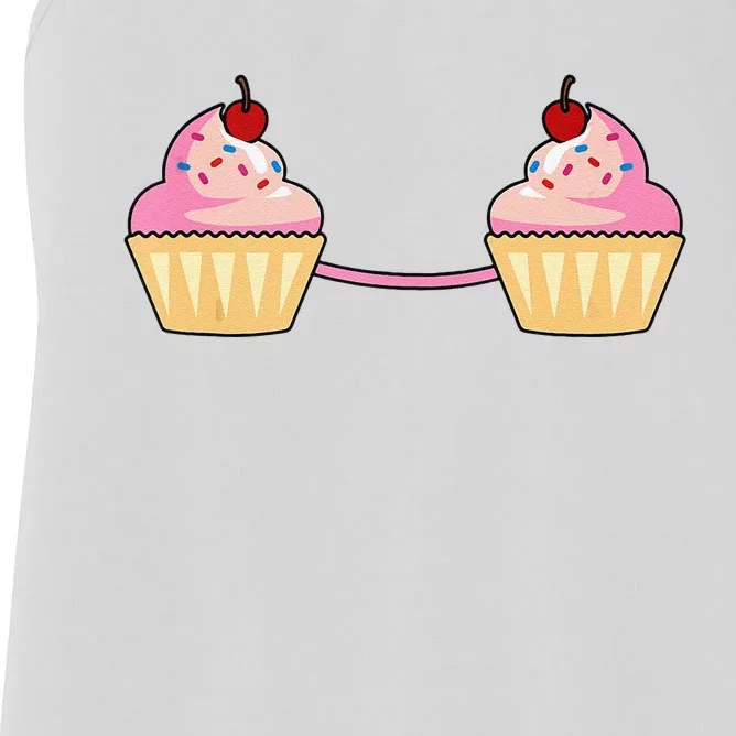 Cupcake Bra Costume Cute Easy Food Halloween Gift Women's Racerback Tank