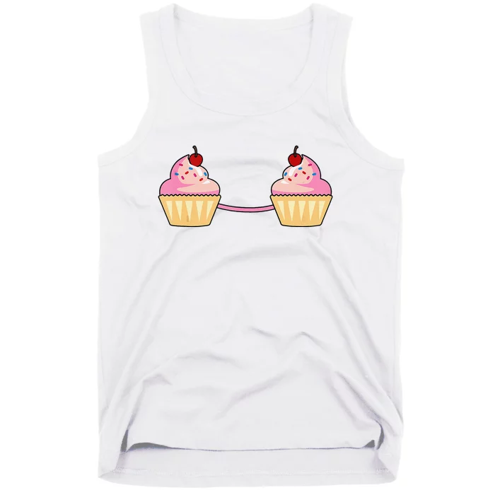 Cupcake Bra Costume Cute Easy Food Halloween Gift Tank Top