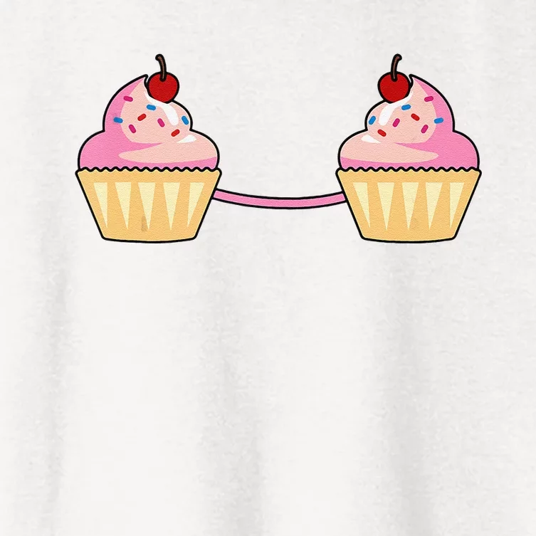 Cupcake Bra Costume Cute Easy Food Halloween Gift Women's Crop Top Tee