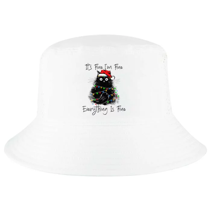 Christmas Black Cat  Embrace the Chaos Cool Comfort Performance Bucket Hat