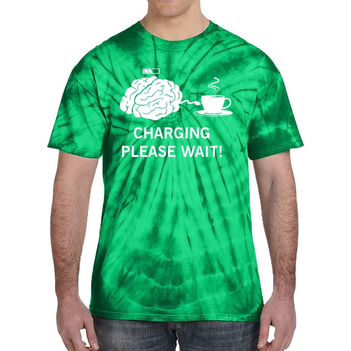 Charging Brain Coffee Tie-Dye T-Shirt