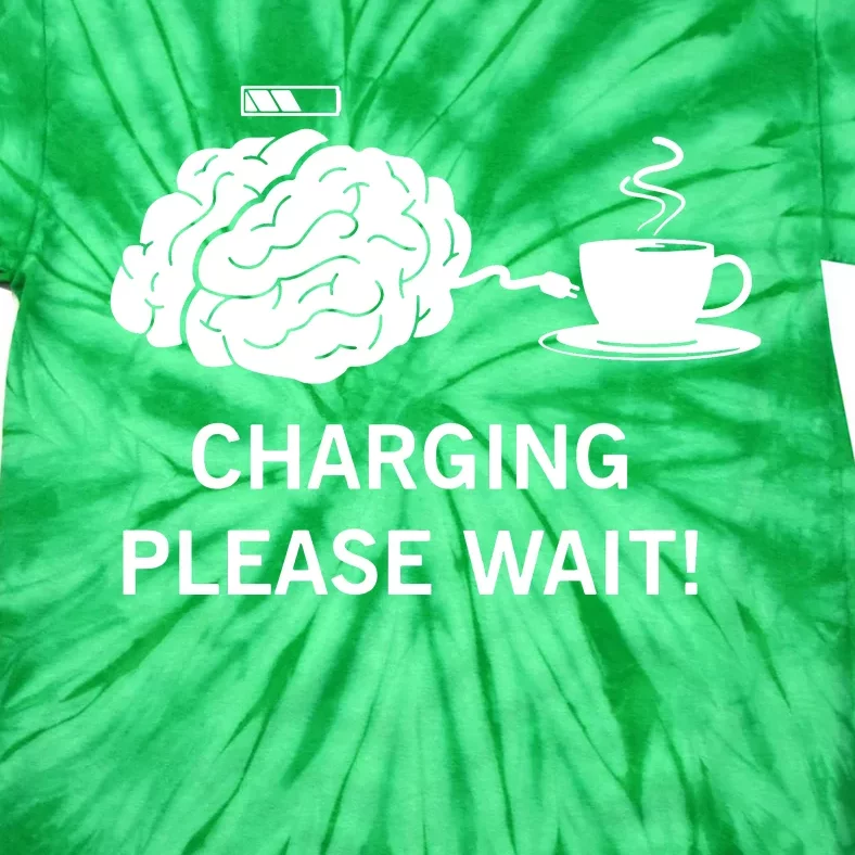 Charging Brain Coffee Tie-Dye T-Shirt