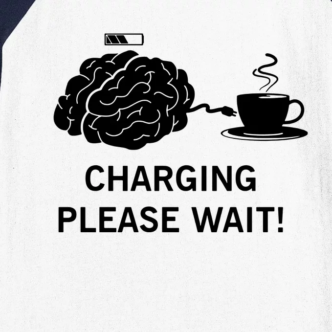 Charging Brain Coffee Baseball Sleeve Shirt