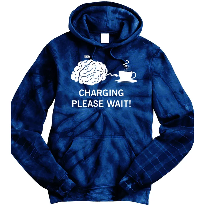 Charging Brain Coffee Tie Dye Hoodie