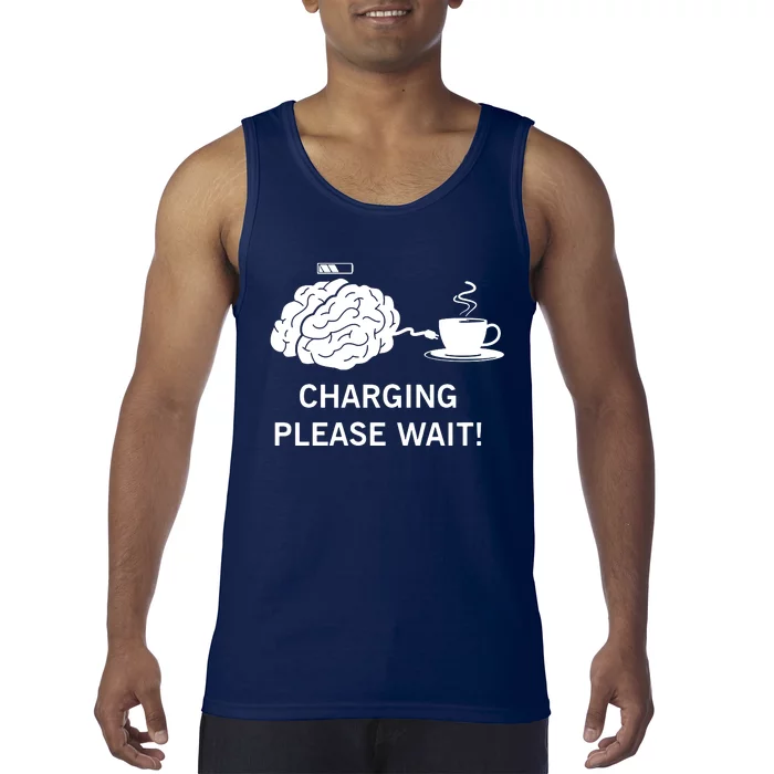 Charging Brain Coffee Tank Top