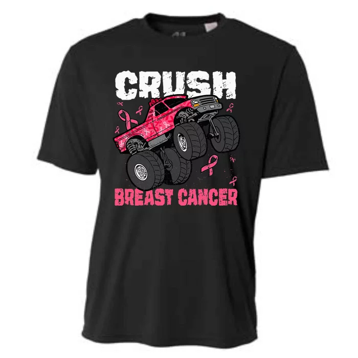 Crush Breast Cancer Monster Truck Cooling Performance Crew T-Shirt