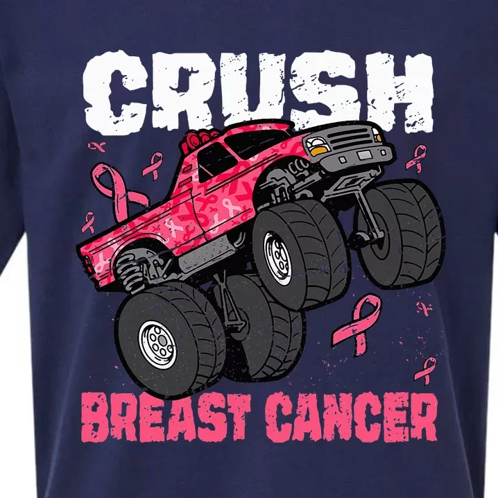 Crush Breast Cancer Monster Truck Sueded Cloud Jersey T-Shirt