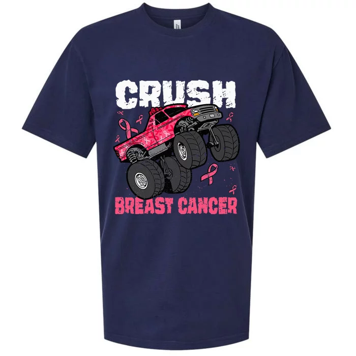 Crush Breast Cancer Monster Truck Sueded Cloud Jersey T-Shirt