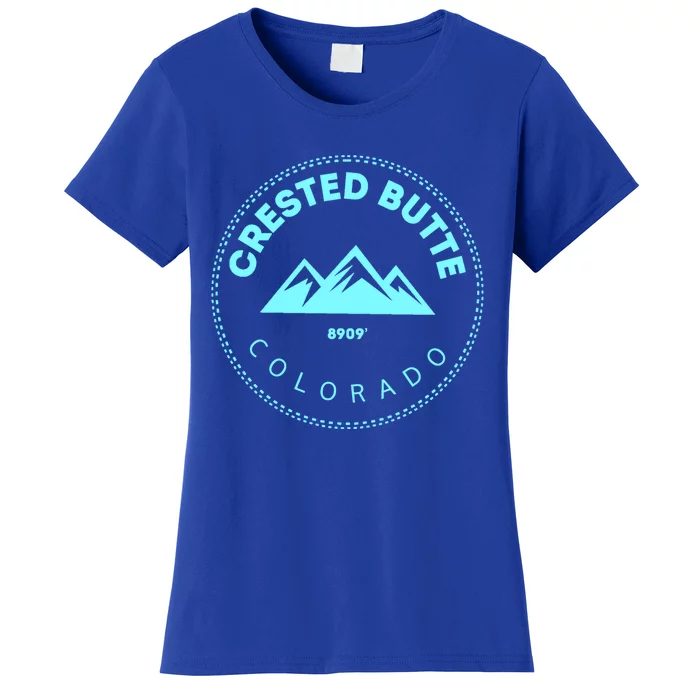 Crested Butte Colorado Mountain Town Elevated Co Skiing Gift Women's T-Shirt