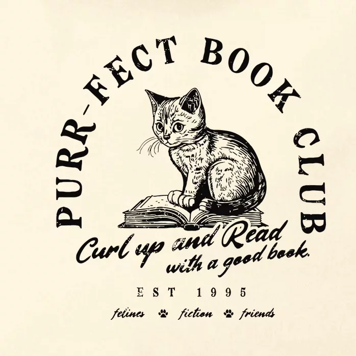 Cat Bookish Zip Tote Bag