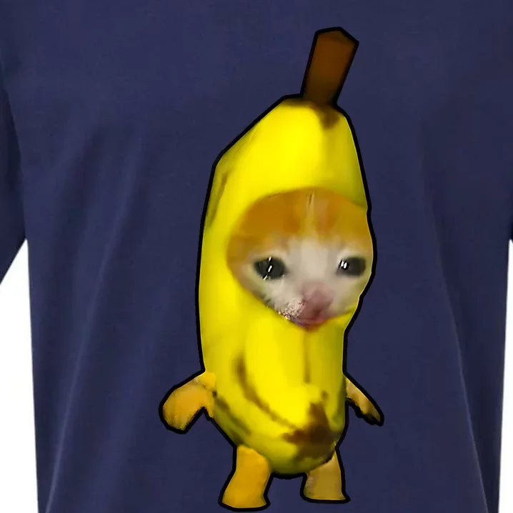 Cute Banana Cat Happy Bananacat Meme Kitty Cat Lovers Meme Sueded Cloud Jersey T-Shirt