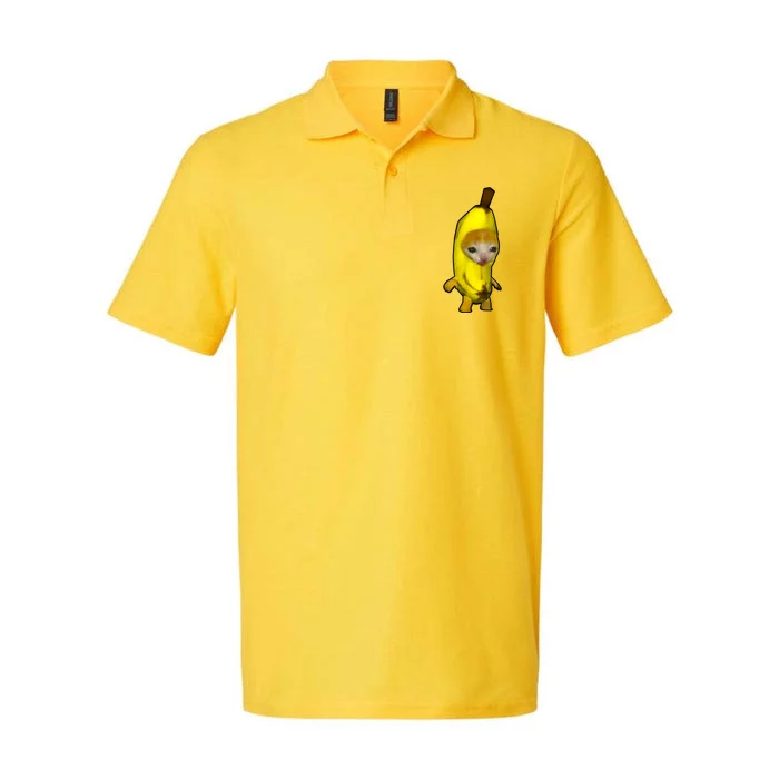 Cute Banana Cat Happy Bananacat Meme Kitty Cat Lovers Meme Softstyle Adult Sport Polo