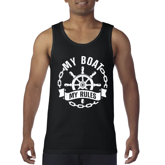 Cool Boat Captain Design For Boat Captain Boating Tank Top