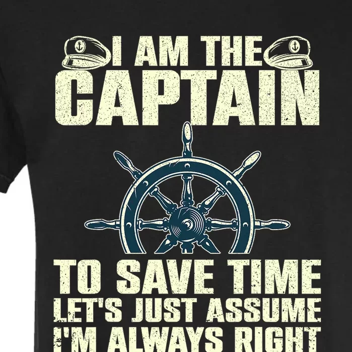 Cool Boat Captain For Men Women Boating Pontoon Boat Owner Garment-Dyed Heavyweight T-Shirt