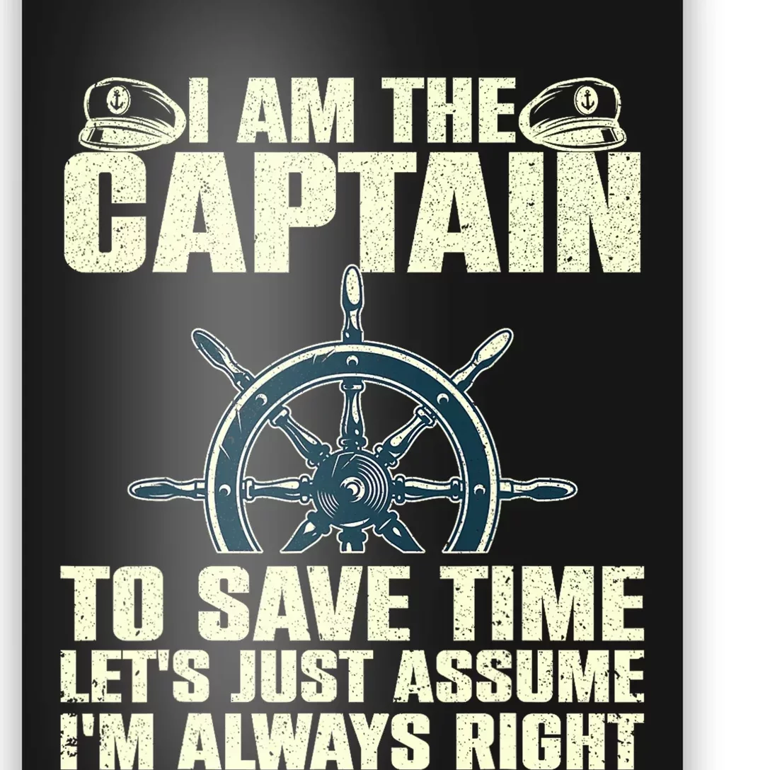 Cool Boat Captain For Men Women Boating Pontoon Boat Owner Poster