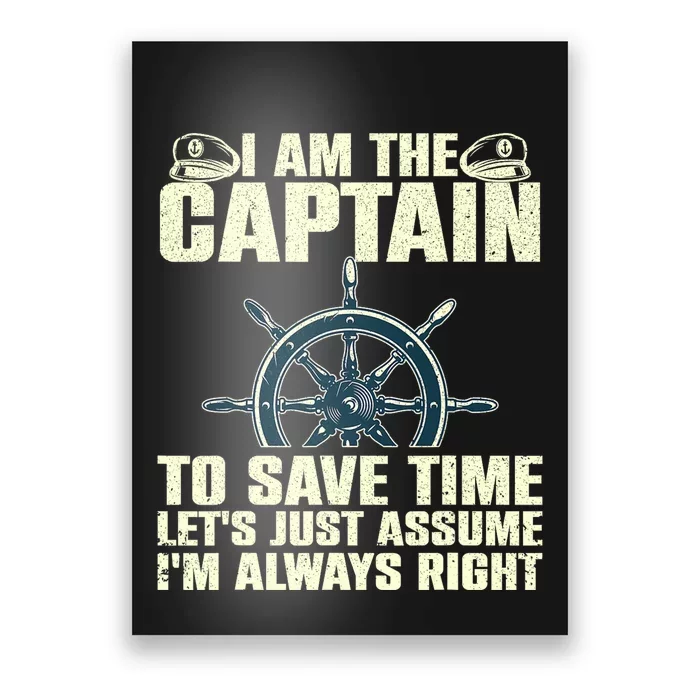 Cool Boat Captain For Men Women Boating Pontoon Boat Owner Poster