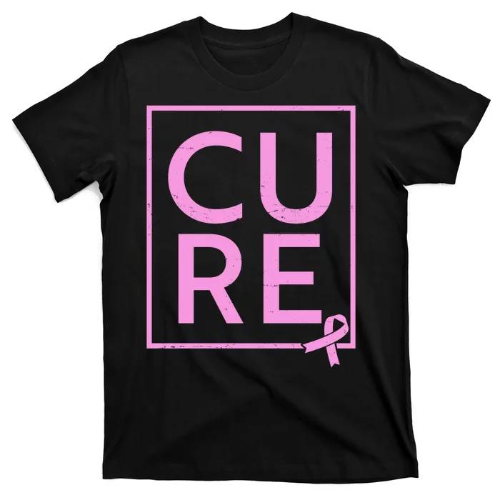 Cure Breast Cancer Awareness Pink Ribbon T-Shirt