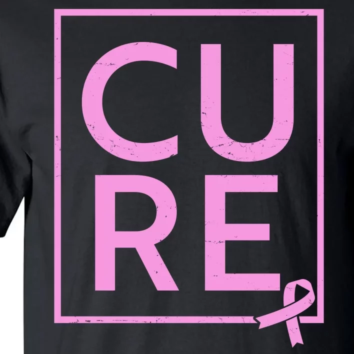 Cure Breast Cancer Awareness Pink Ribbon Tall T-Shirt