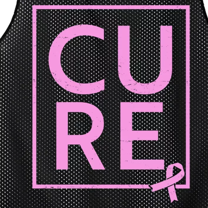 Cure Breast Cancer Awareness Pink Ribbon Mesh Reversible Basketball Jersey Tank