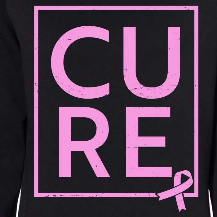 Cure Breast Cancer Awareness Pink Ribbon Womens California Wash Sweatshirt