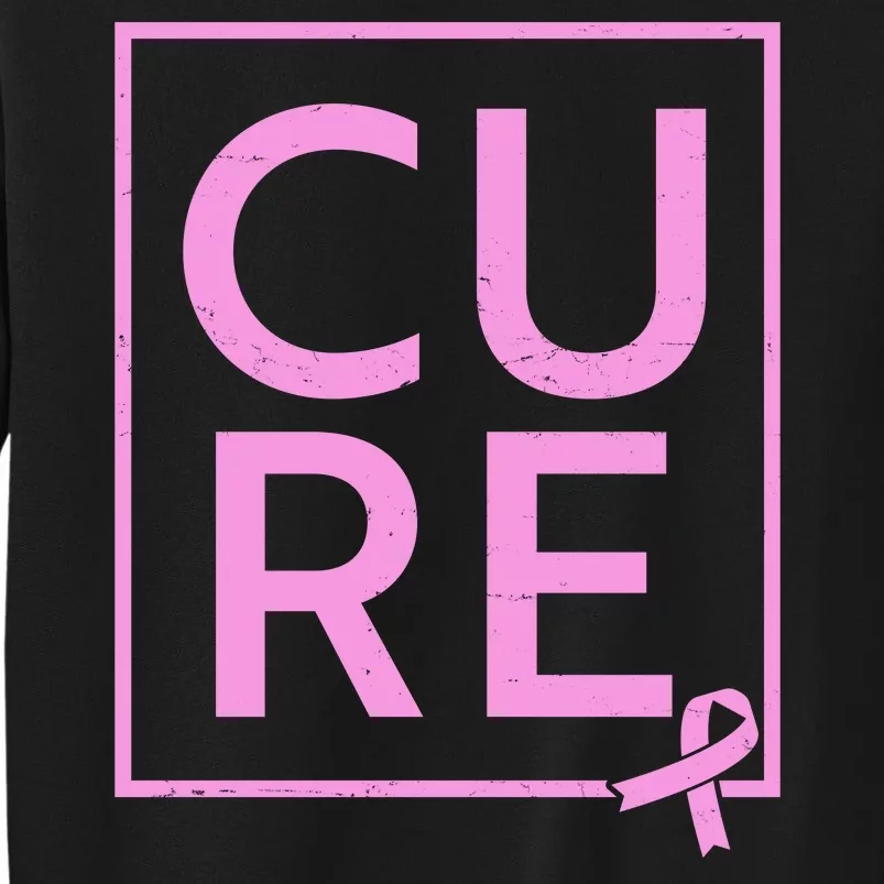 Cure Breast Cancer Awareness Pink Ribbon Tall Sweatshirt