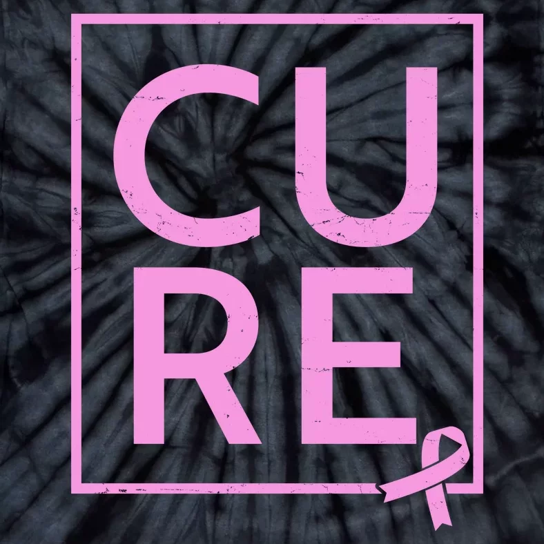 Cure Breast Cancer Awareness Pink Ribbon Tie-Dye T-Shirt