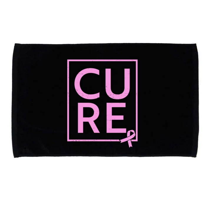 Cure Breast Cancer Awareness Pink Ribbon Microfiber Hand Towel