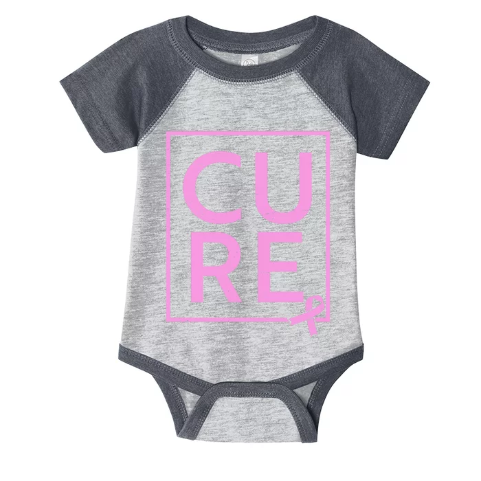 Cure Breast Cancer Awareness Pink Ribbon Infant Baby Jersey Bodysuit