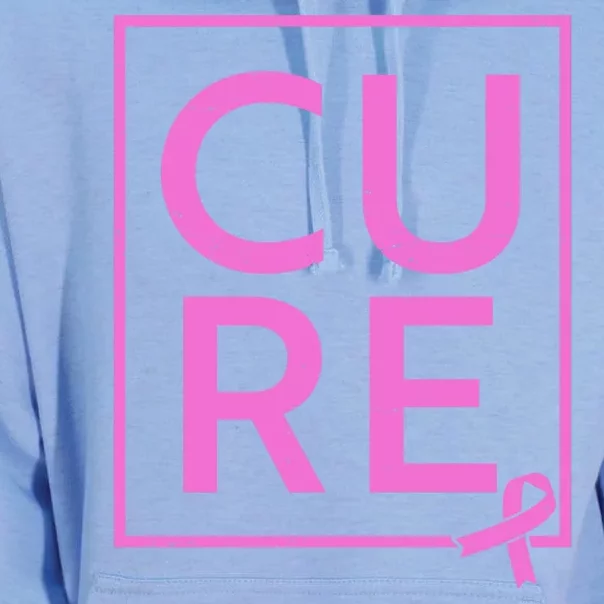 Cure Breast Cancer Awareness Pink Ribbon Unisex Surf Hoodie