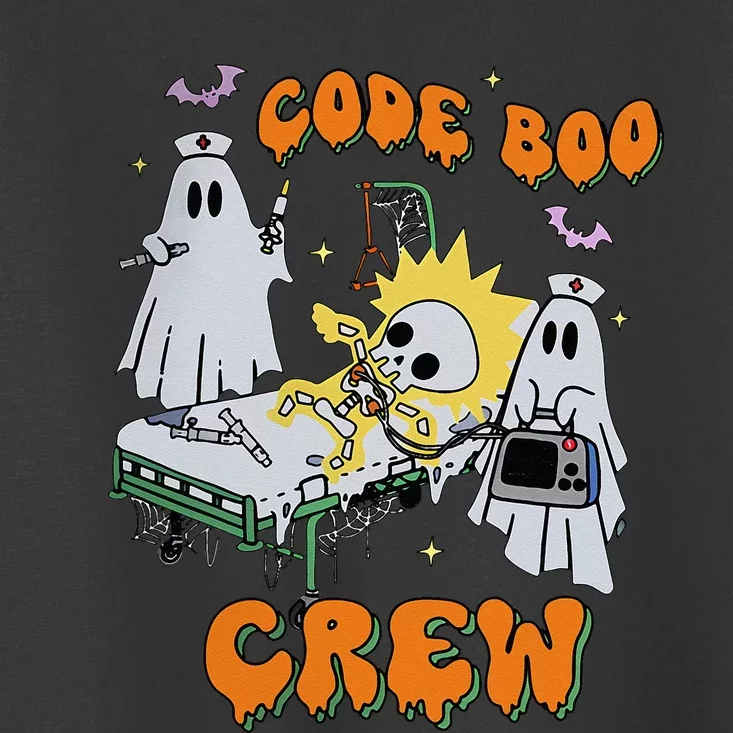 Code Boo Crew Funny Ghost Nurse Halloween Costume Nursing Toddler T-Shirt