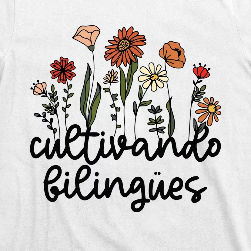 Cultivando Bilingues Dual Language Crew Bilingual Teacher T-Shirt