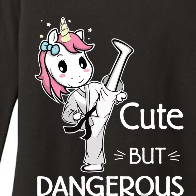 Cute But Dangerous Funny Karate Taekwondo Womens CVC Long Sleeve Shirt