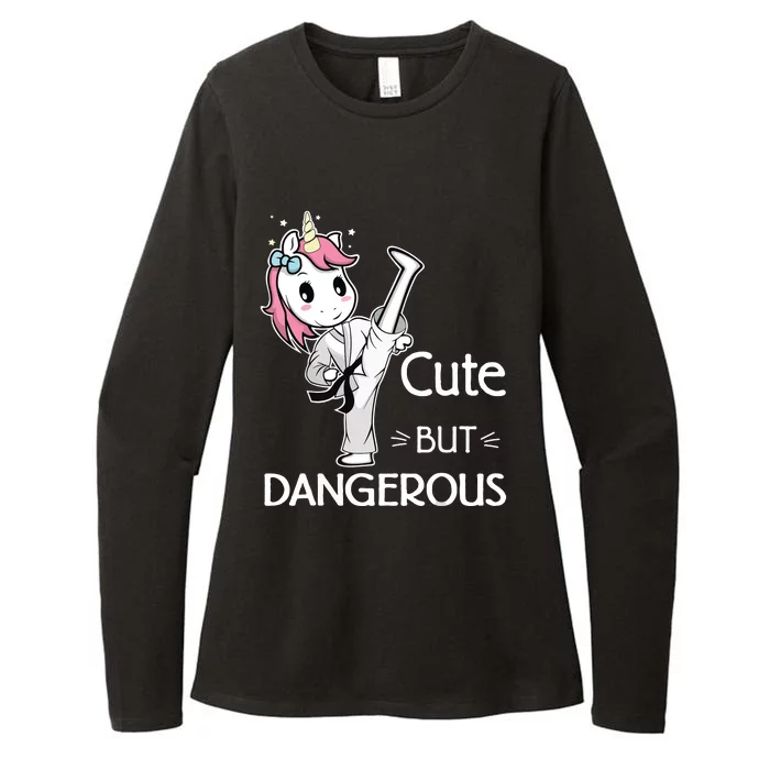 Cute But Dangerous Funny Karate Taekwondo Womens CVC Long Sleeve Shirt