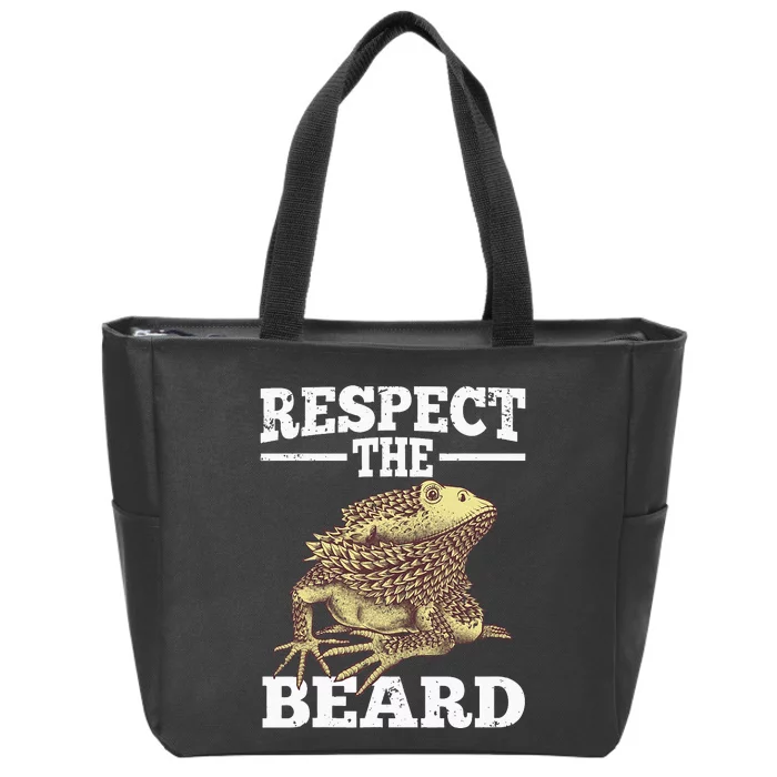 Cool Bearded Dragon For Men Women Reptile Lizard Herpetology Zip Tote Bag