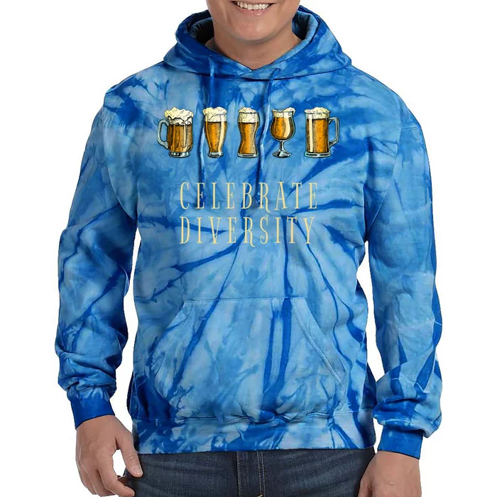 Celebrate Beer Diversity Drinking Gift Tie Dye Hoodie